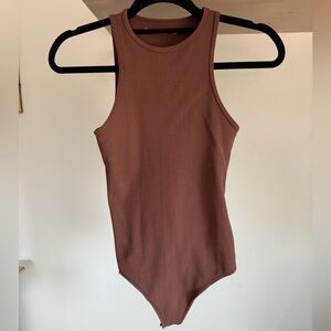 Abercrombie & Fitch Mauve Ribbed Bodysuit